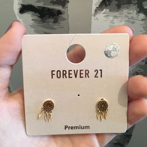 forever 21 premium dream catcher earrings in gold